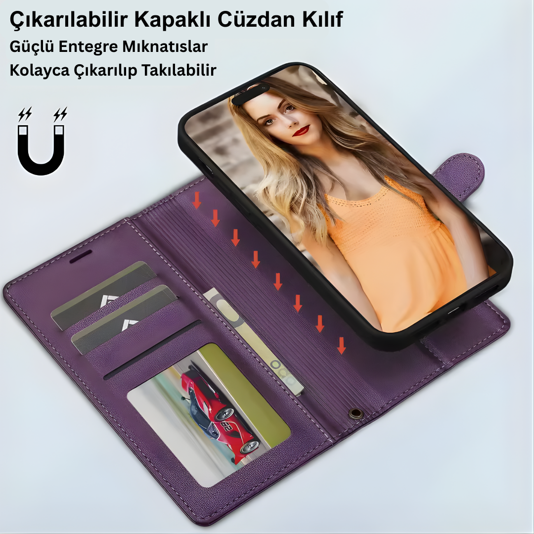 Ayrılabilir Manyetik Cüzdan Kılıf